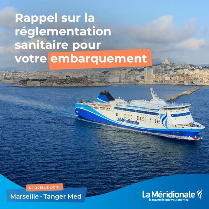La Méridionale Marseille Tanger Réglementation Sanitaire