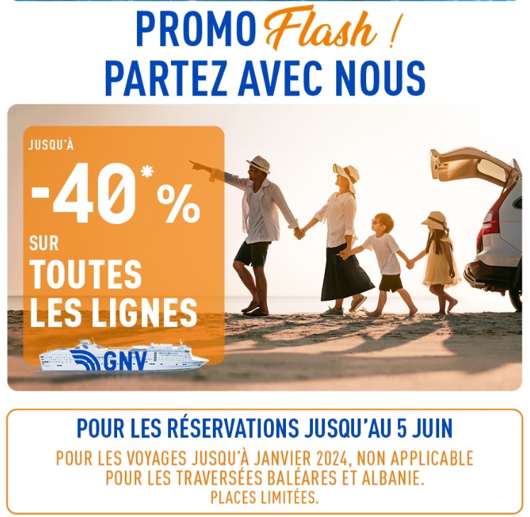 Promotion billet bateau maroc GNV