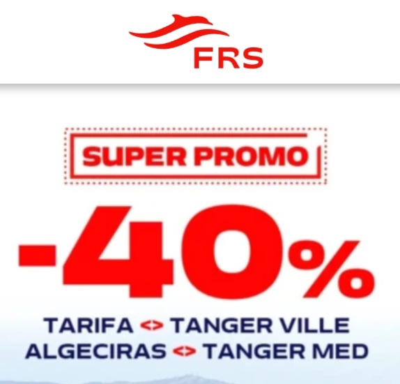 Promotion billet bateau maroc FRS